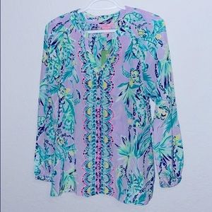 Lilly Pulitzer Elsa Top lilac verbena size S